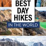 Best hikes in the world. 20 day hikes for your bucket list: Kjeragbolten, Trolltunga, Half Dome, Angels Landing, Dolomites, and more.