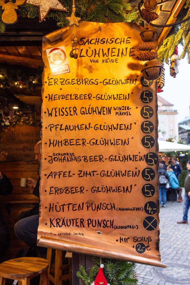 Gluhwein Menu