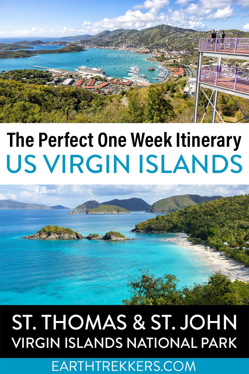 7 day US Virgin Islands itinerary: St. Thomas, St. John, and Virgin Islands National Park.
