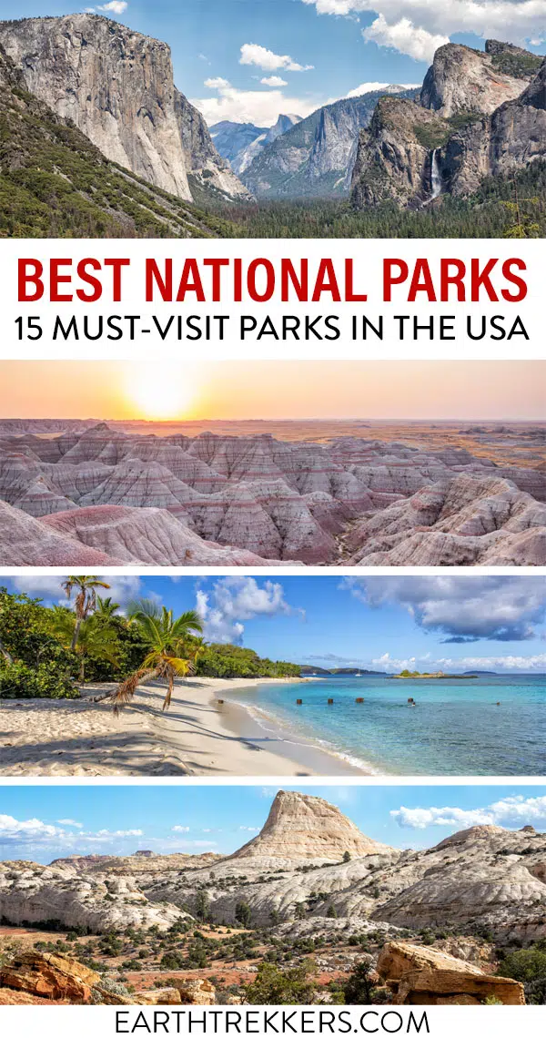 Best national parks in the USA. Glacier, Yellowstone, Grand Teton, Yosemite, Rocky Mountain, Capitol Reef, and much more.