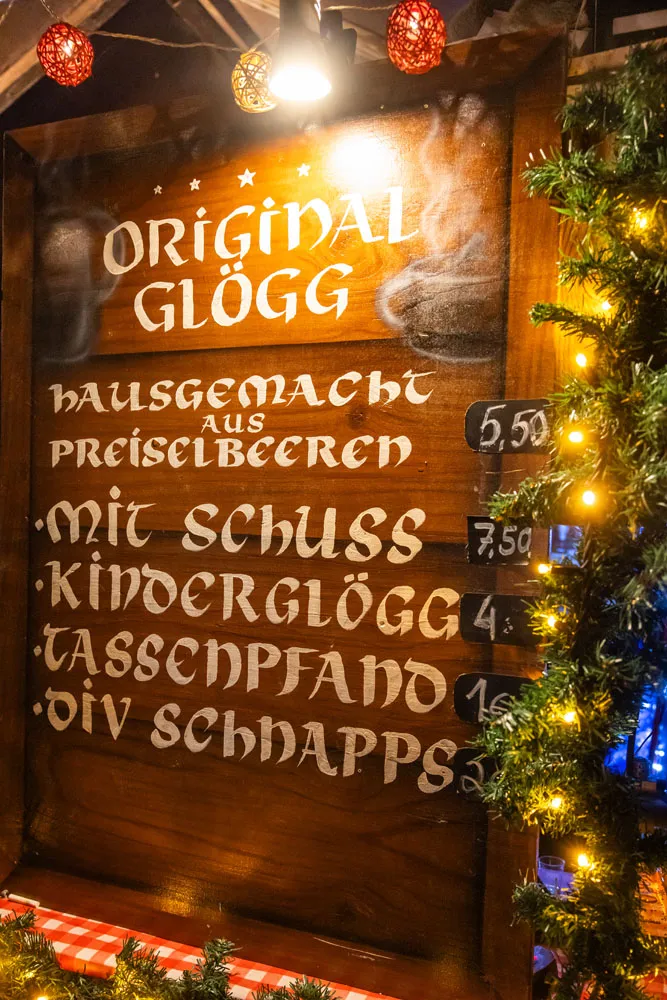 Glogg Menu