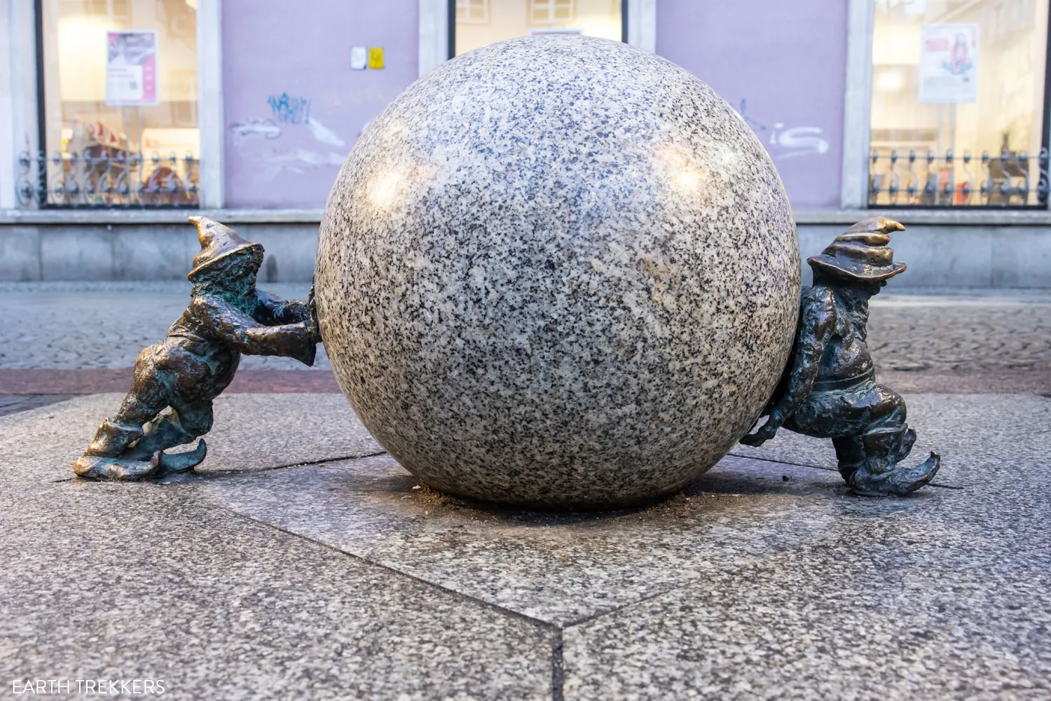 Gnomes Pushing Ball Wroclaw